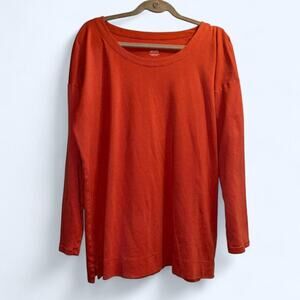 Jjill 100 supima cotton orangered